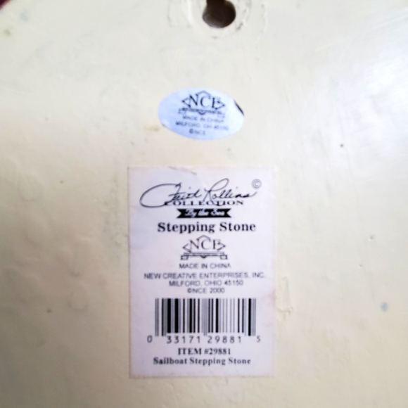 Faith Rollins Collection By The Sea Sailboat Stepping Stone Plaque Wall Hanging - Picture 3 of 4